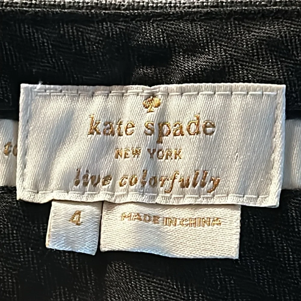 KATE SPADE New York Ali Flared Trousers Gray Wool Blend Pant Size 4 Women’s